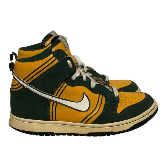 Nike Other - Nike Dunk High GS Crayola Kids Size 6.5Y Green Yellow Greenbay Packers